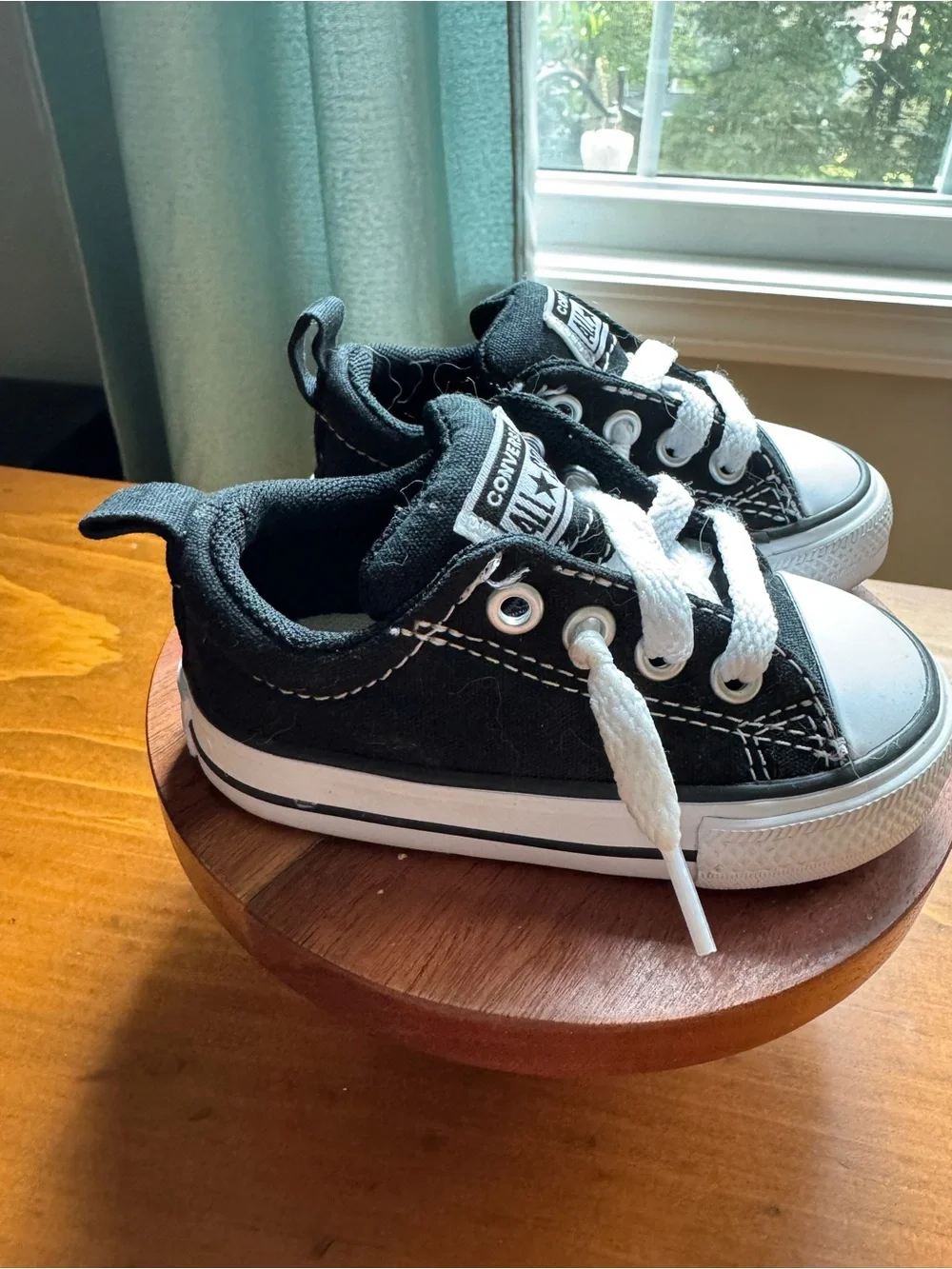 Converse Kids Black and White Low Top Sneakers